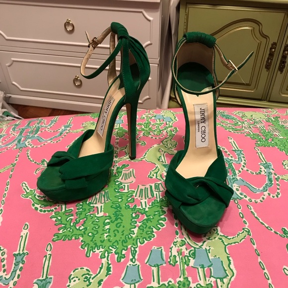 Jimmy Choo Shoes - Jimmy Choo Green Heels